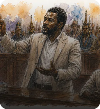The Storm After the Prayer courtroom