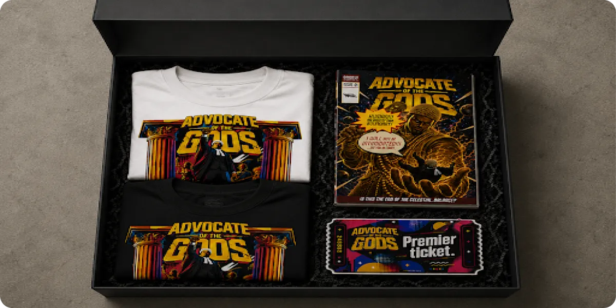 Advocate Of The Gods merchandise bundle
